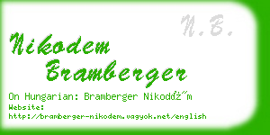 nikodem bramberger business card